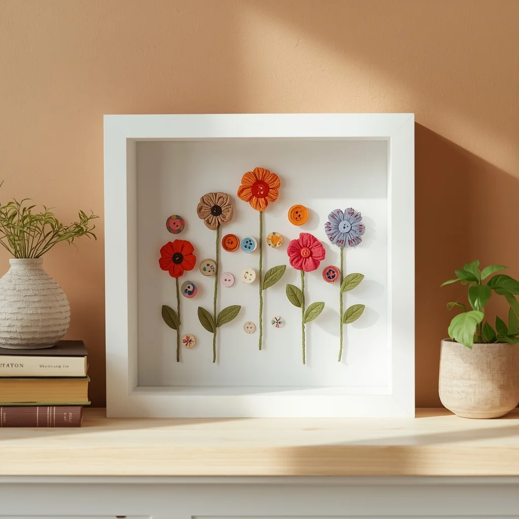 Button Flower Art