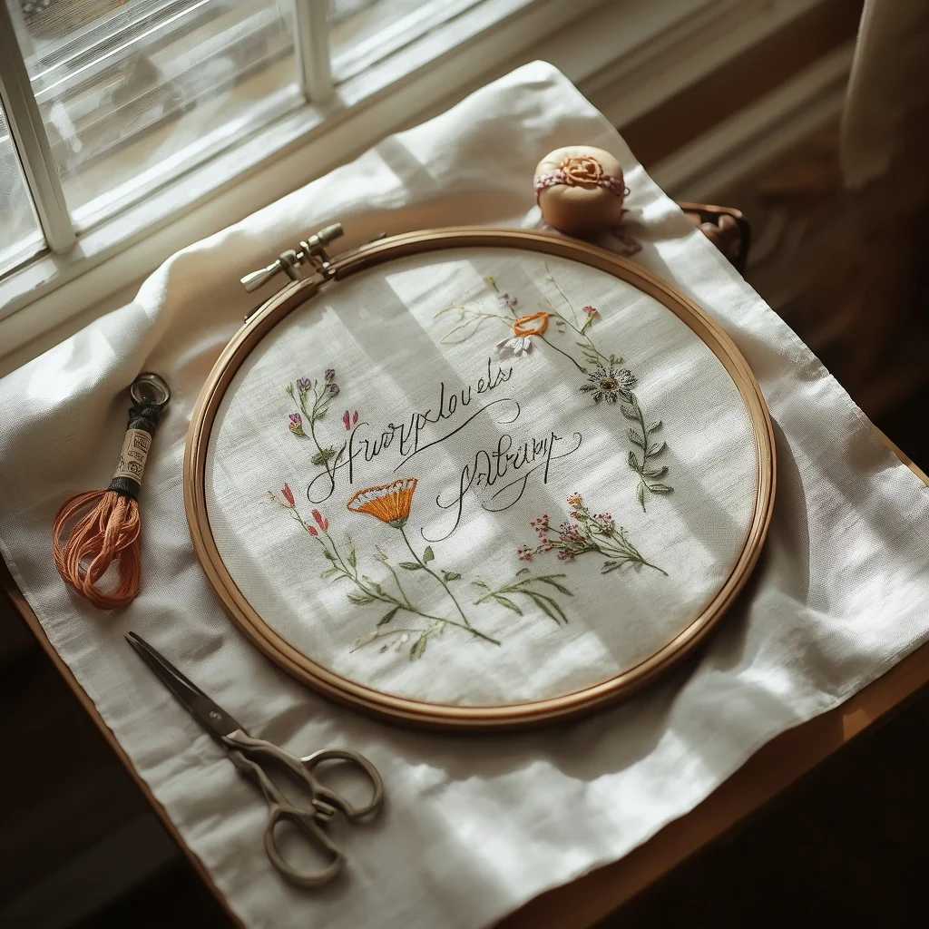  Embroidered Hoop Art