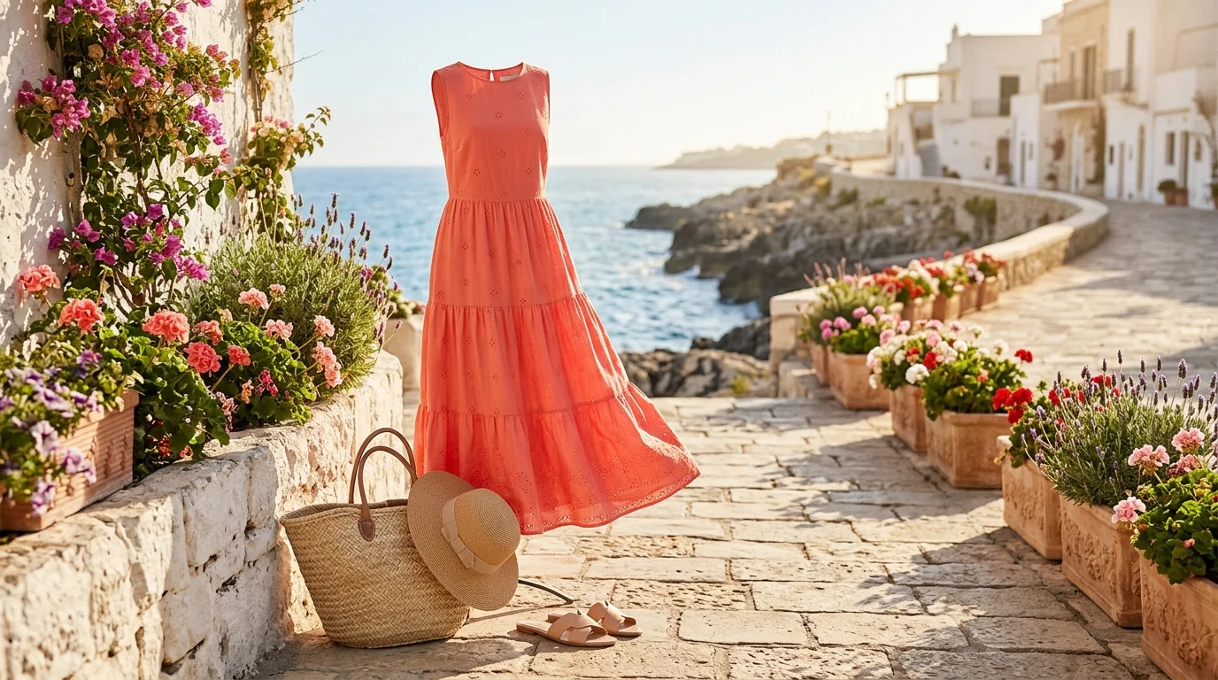 Coral Statement Dress