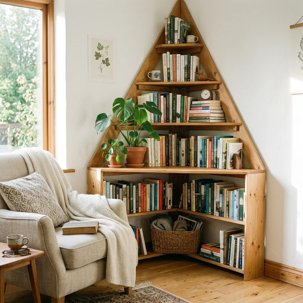 Corner Bookshelf