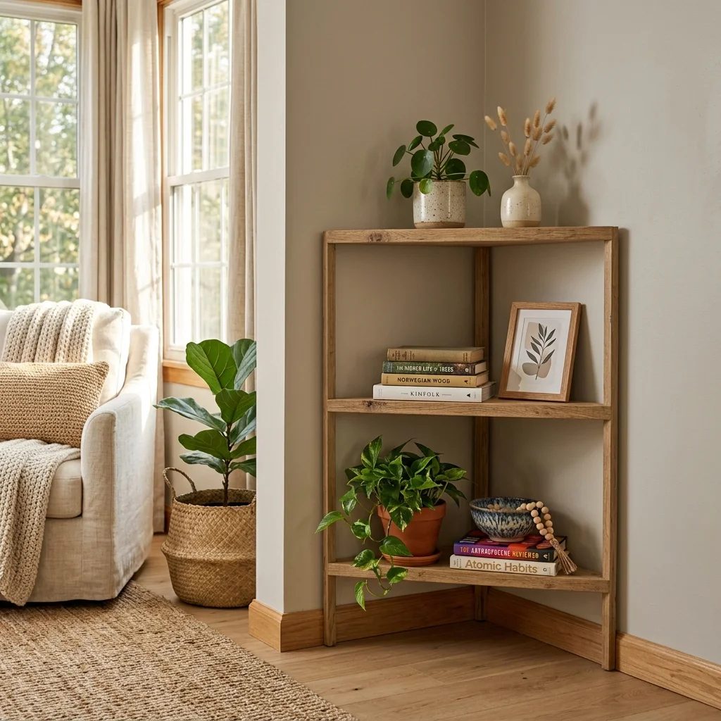 Corner Display Shelf