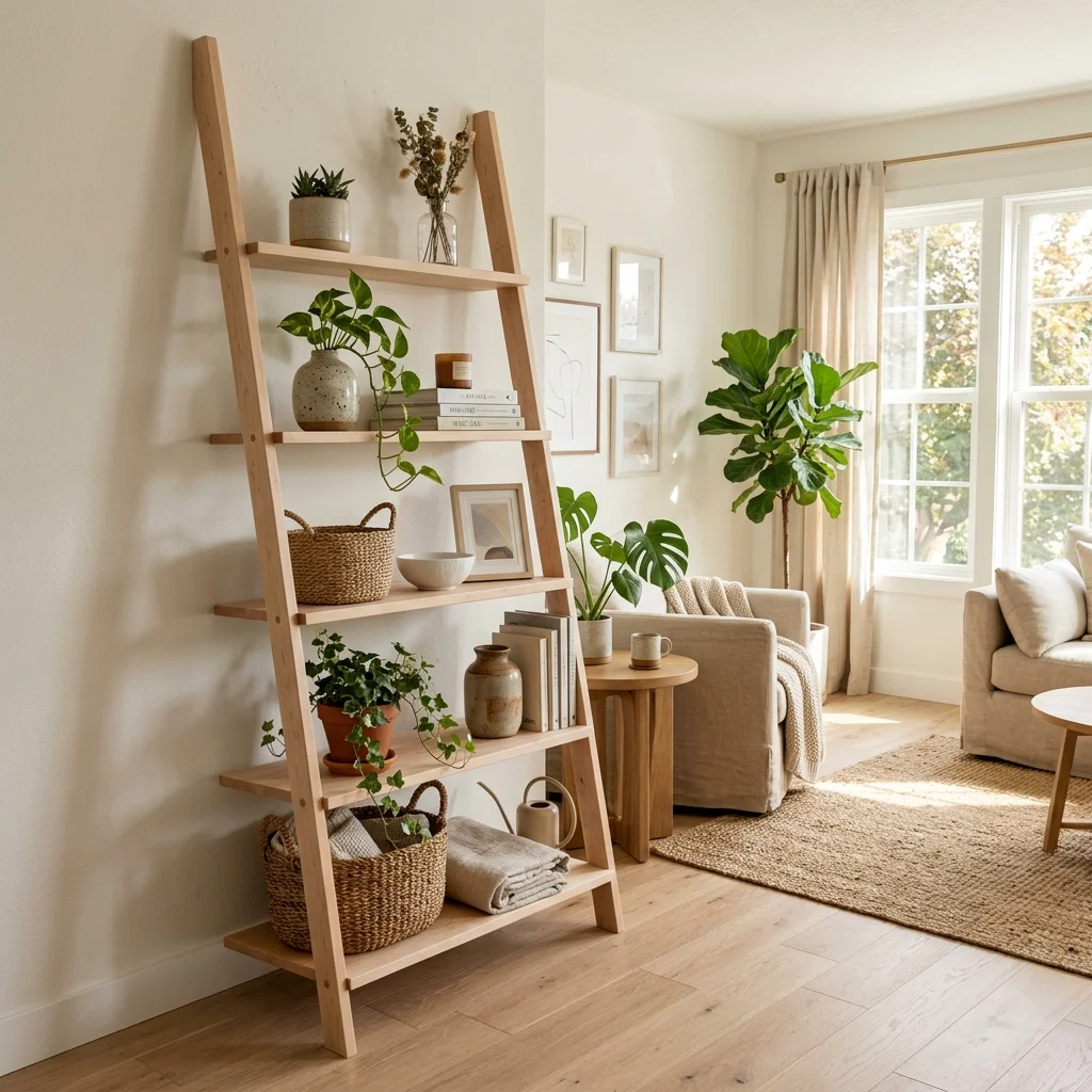 Corner Ladder Shelf