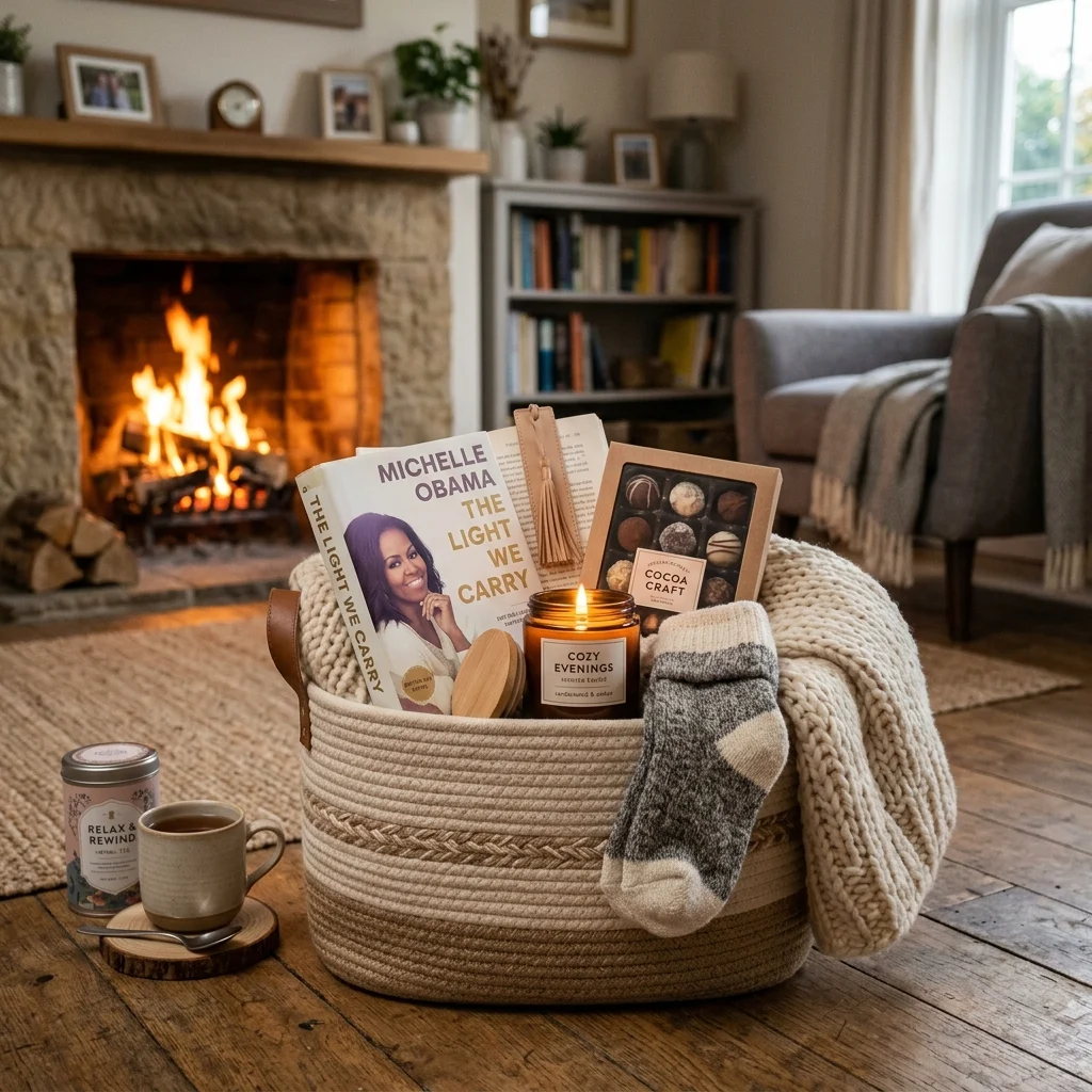 Cozy Reading Basket