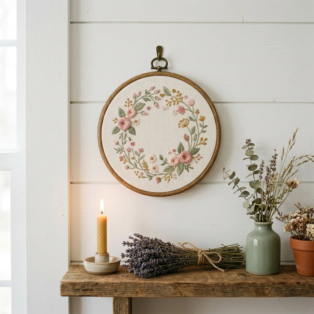 Embroidered Hoop Art
