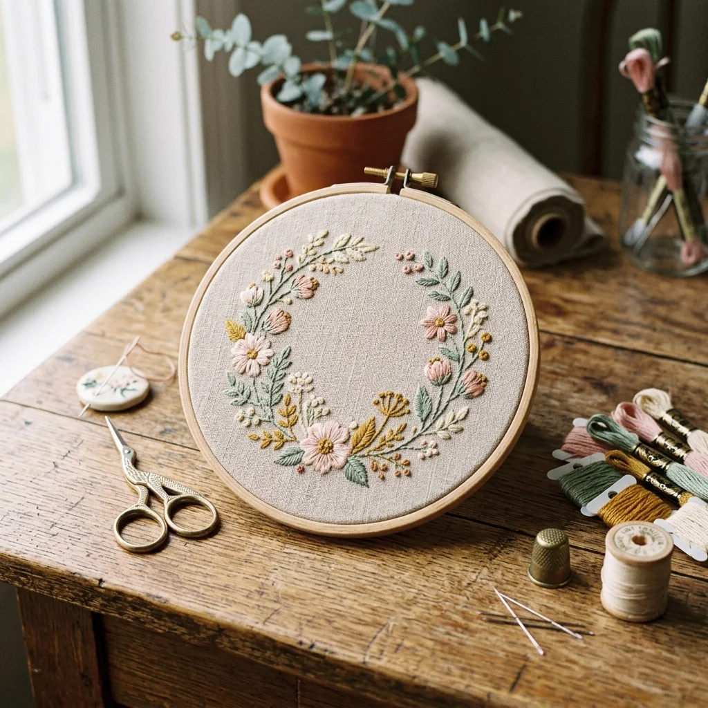 Embroidered Hoop Art
