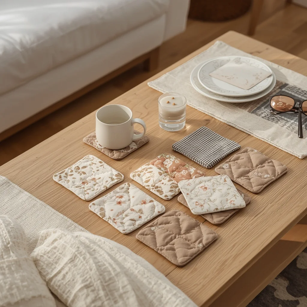 Fabric Scrap Coasters