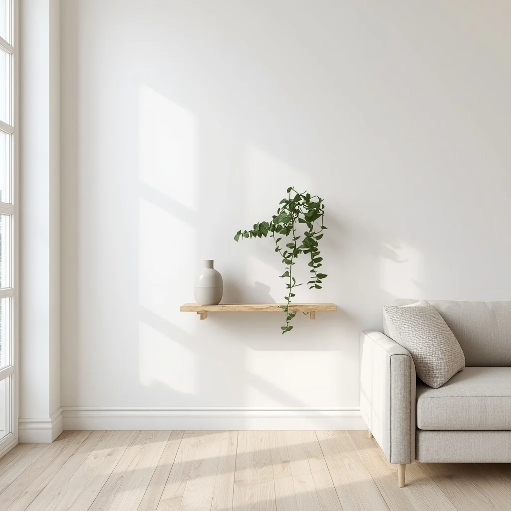 Floating Oak Shelf