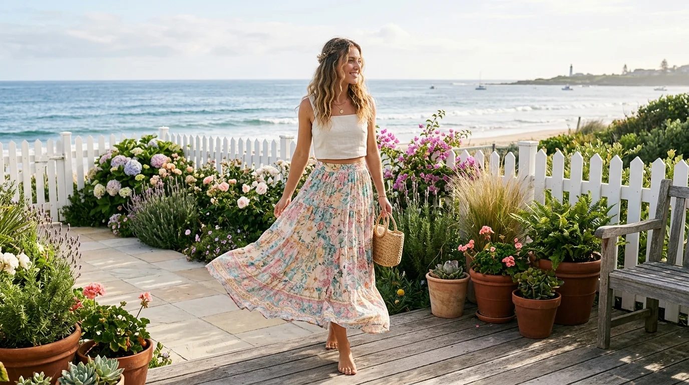Floral Coastal Skirt