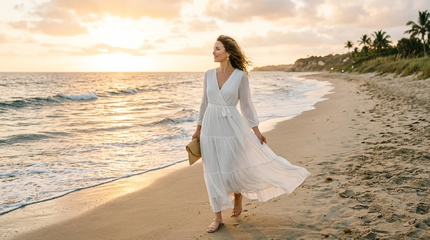 Flowy White Maxi