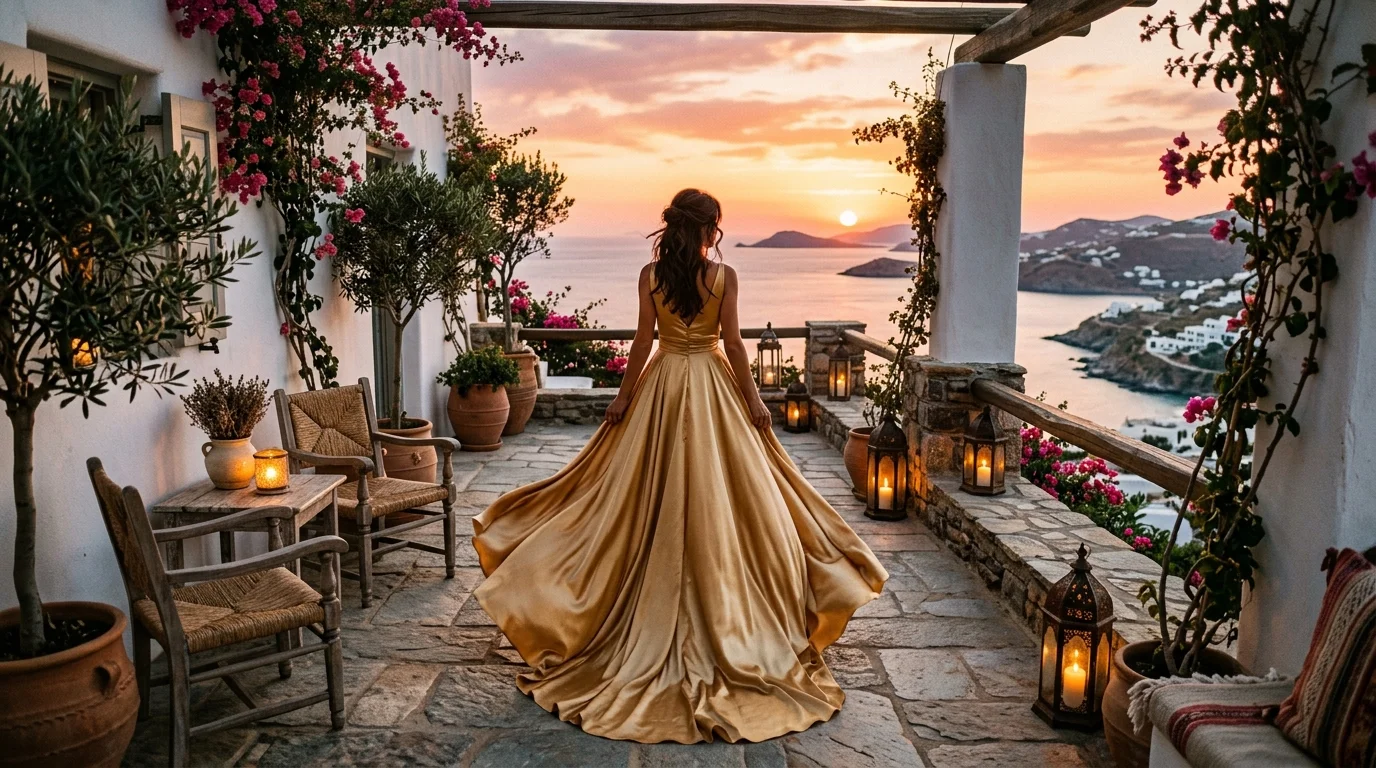Golden Satin Gown
