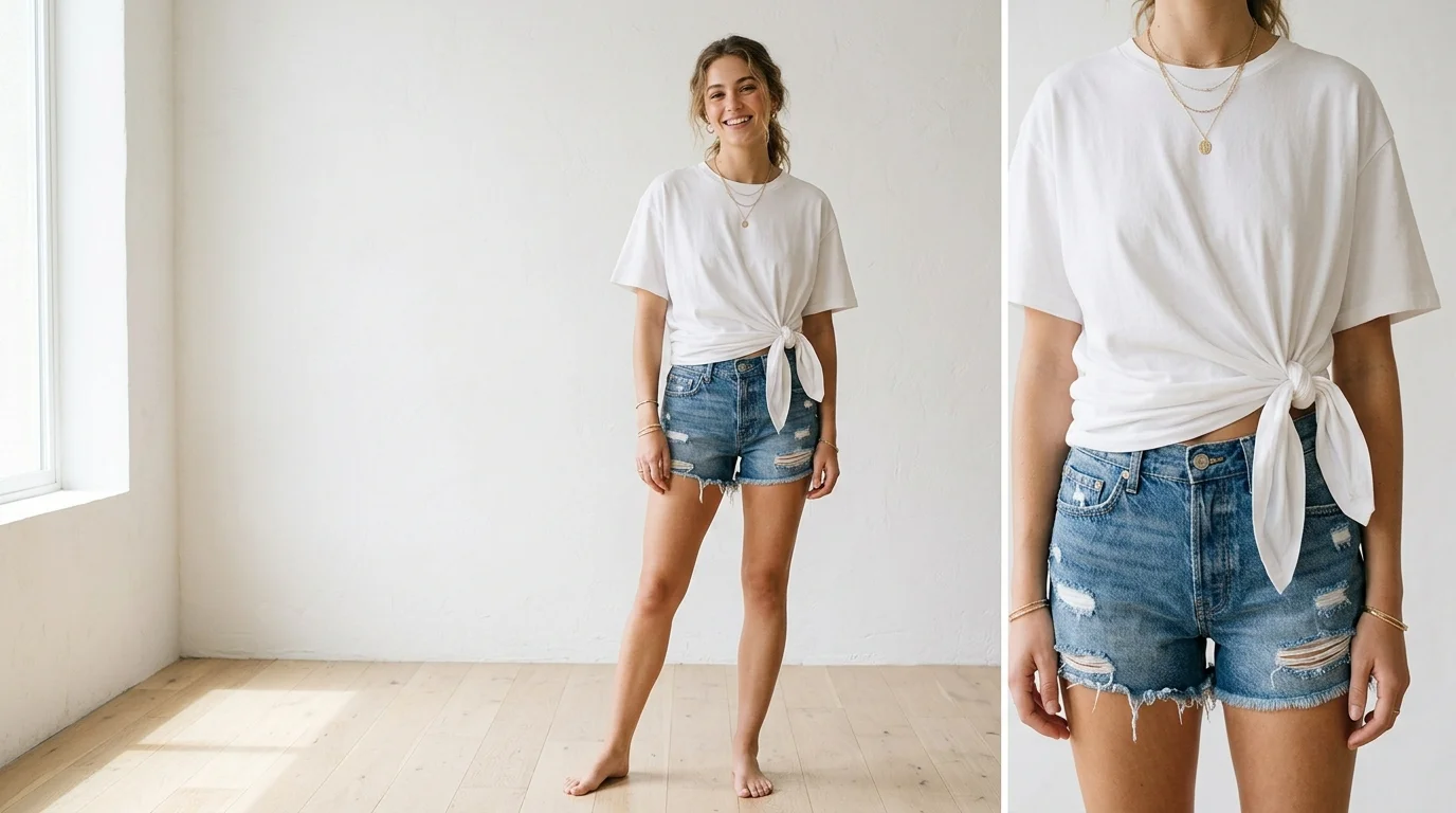 Knotted Side Tee
