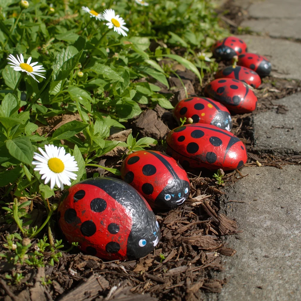 Ladybug Stones