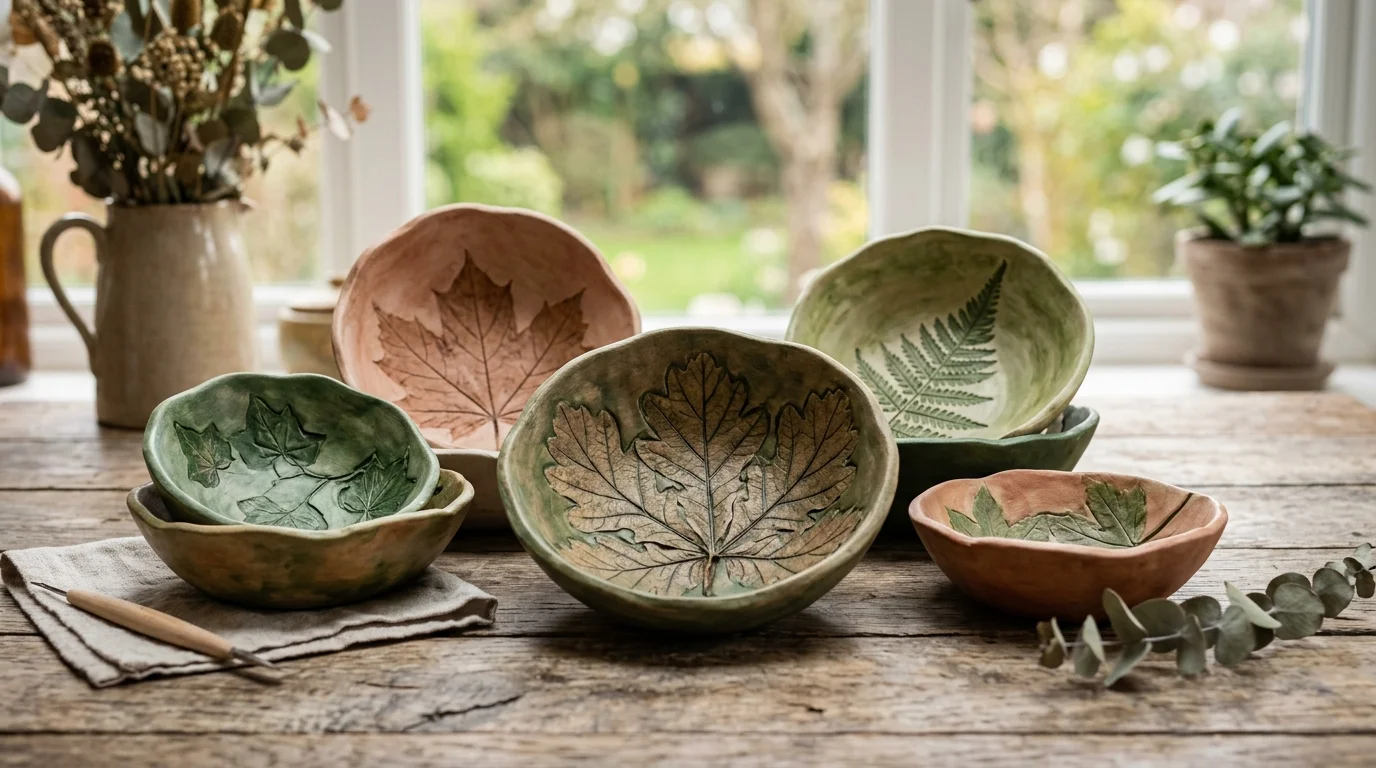 Leaf Impression Bowls