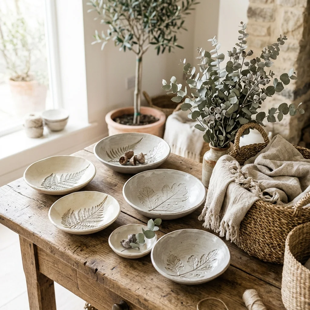 Leaf Imprint Bowls