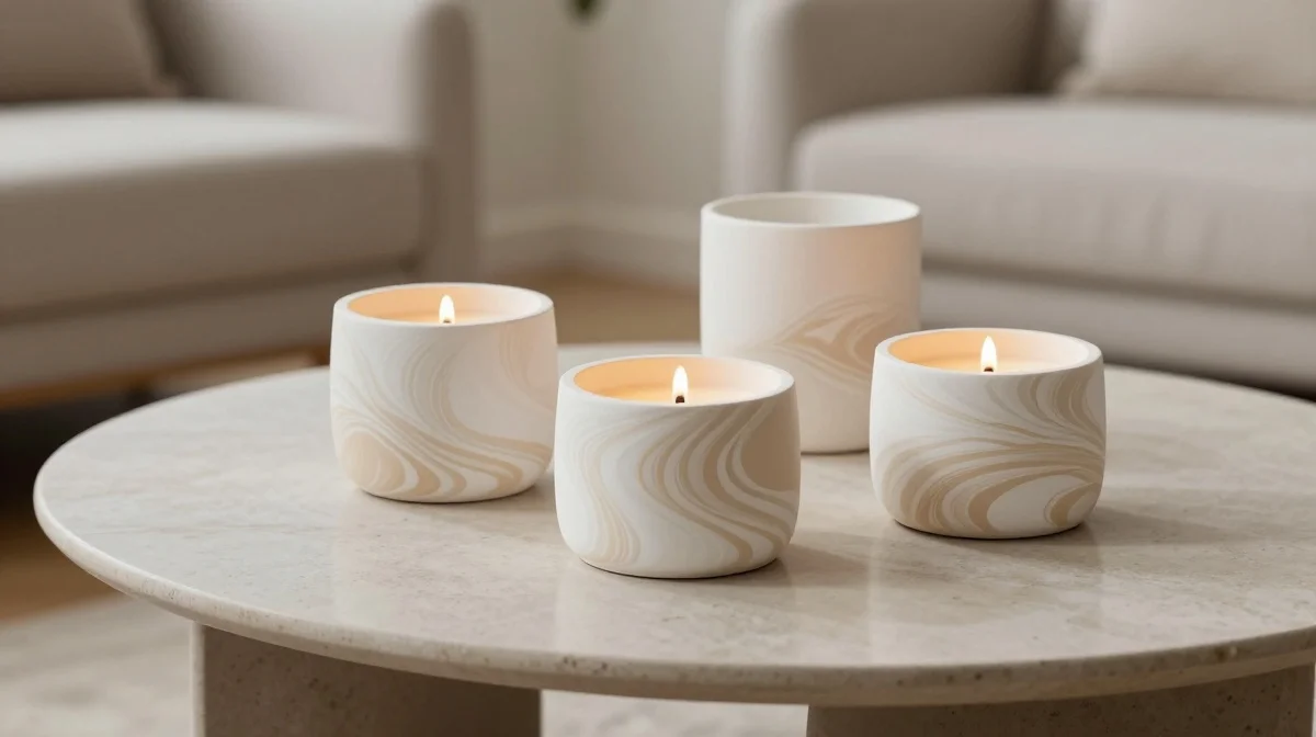 Marbled Candle Holders