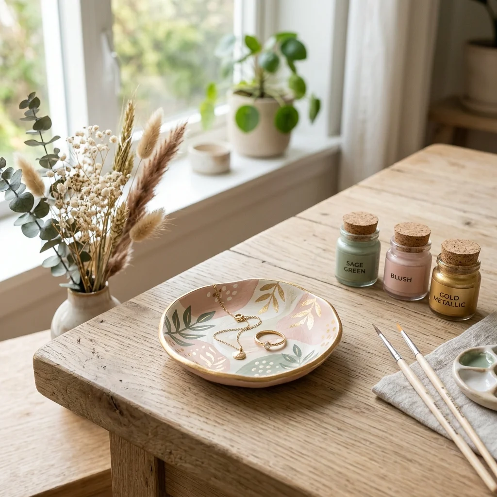 Painted Clay Dish