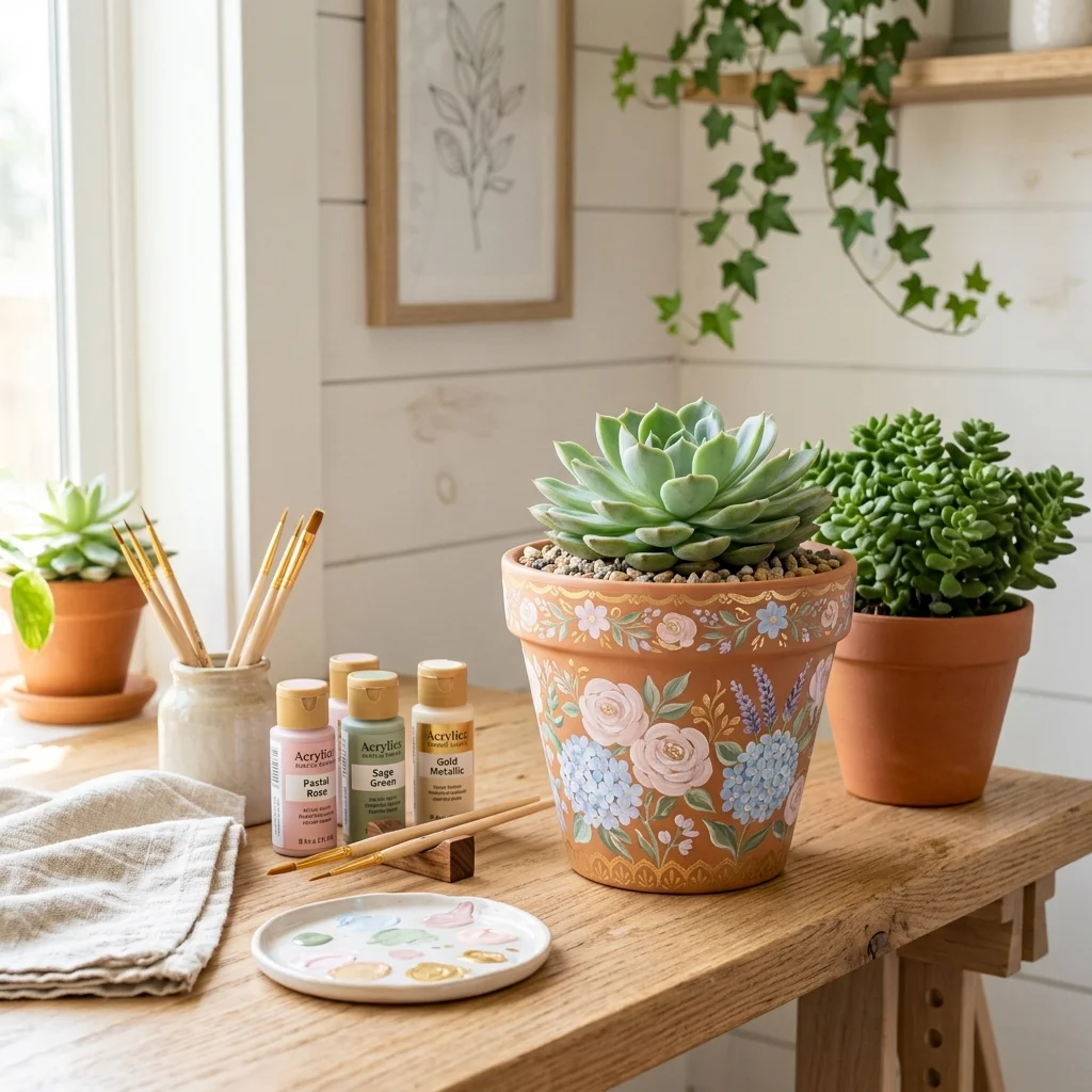 Painted Plant Pot