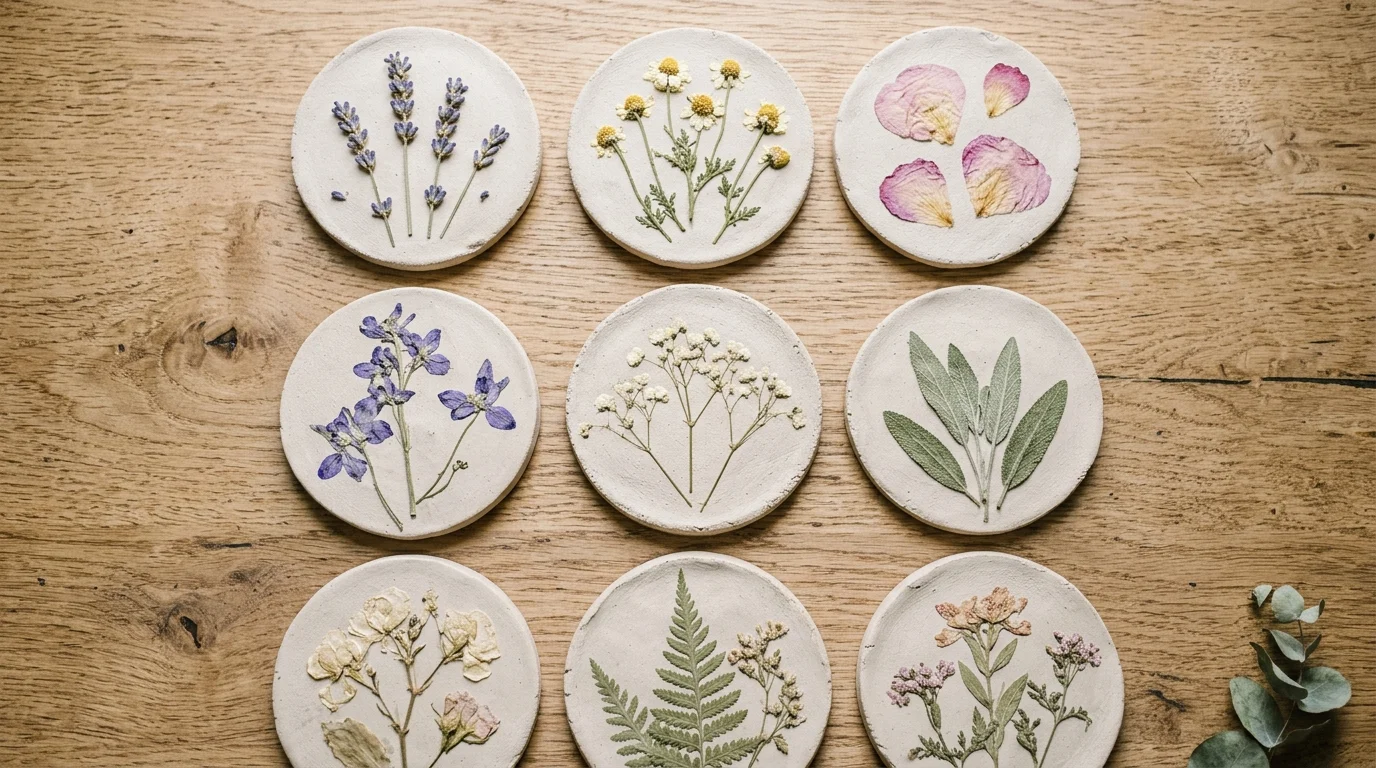 Pressed Flower Discs