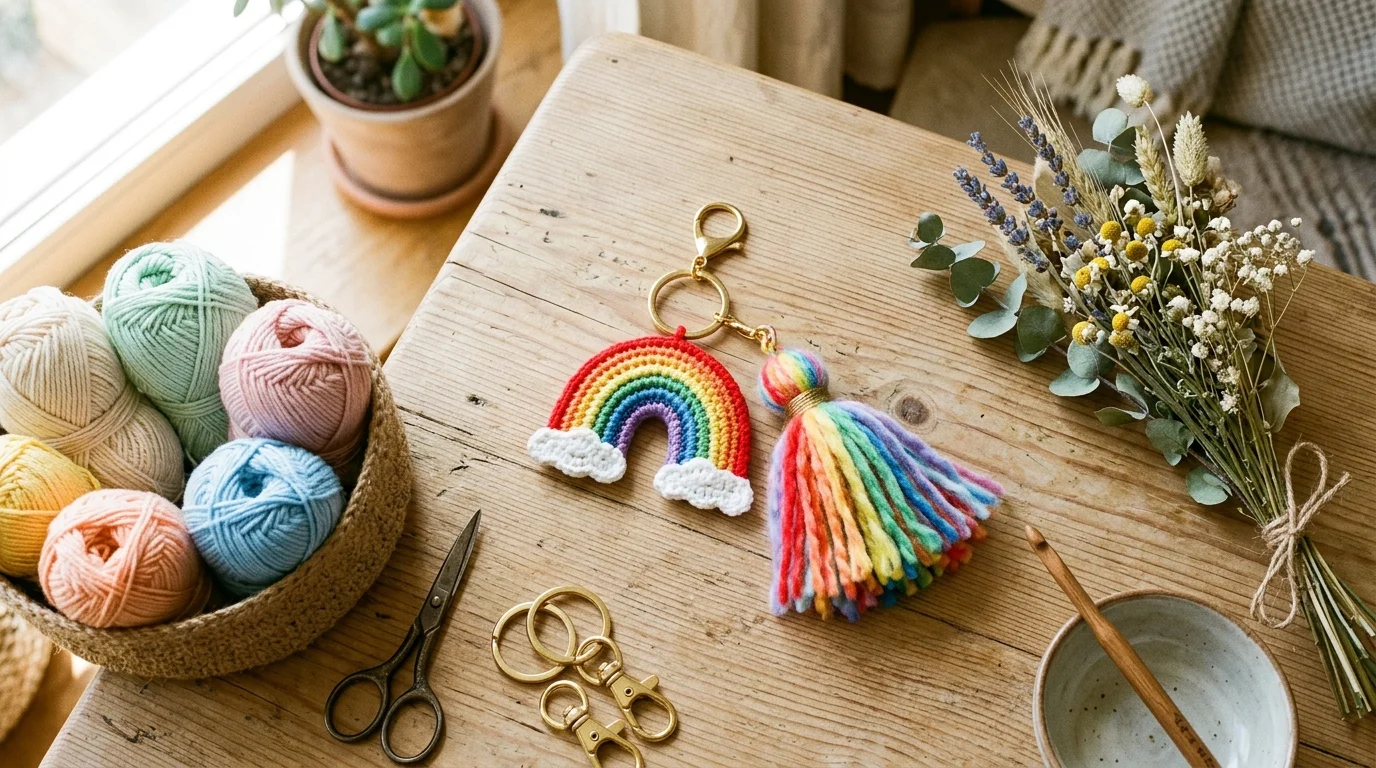 Rainbow Tassel Charm