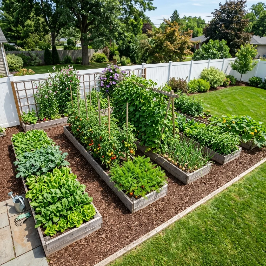 Raised Veggie Rows