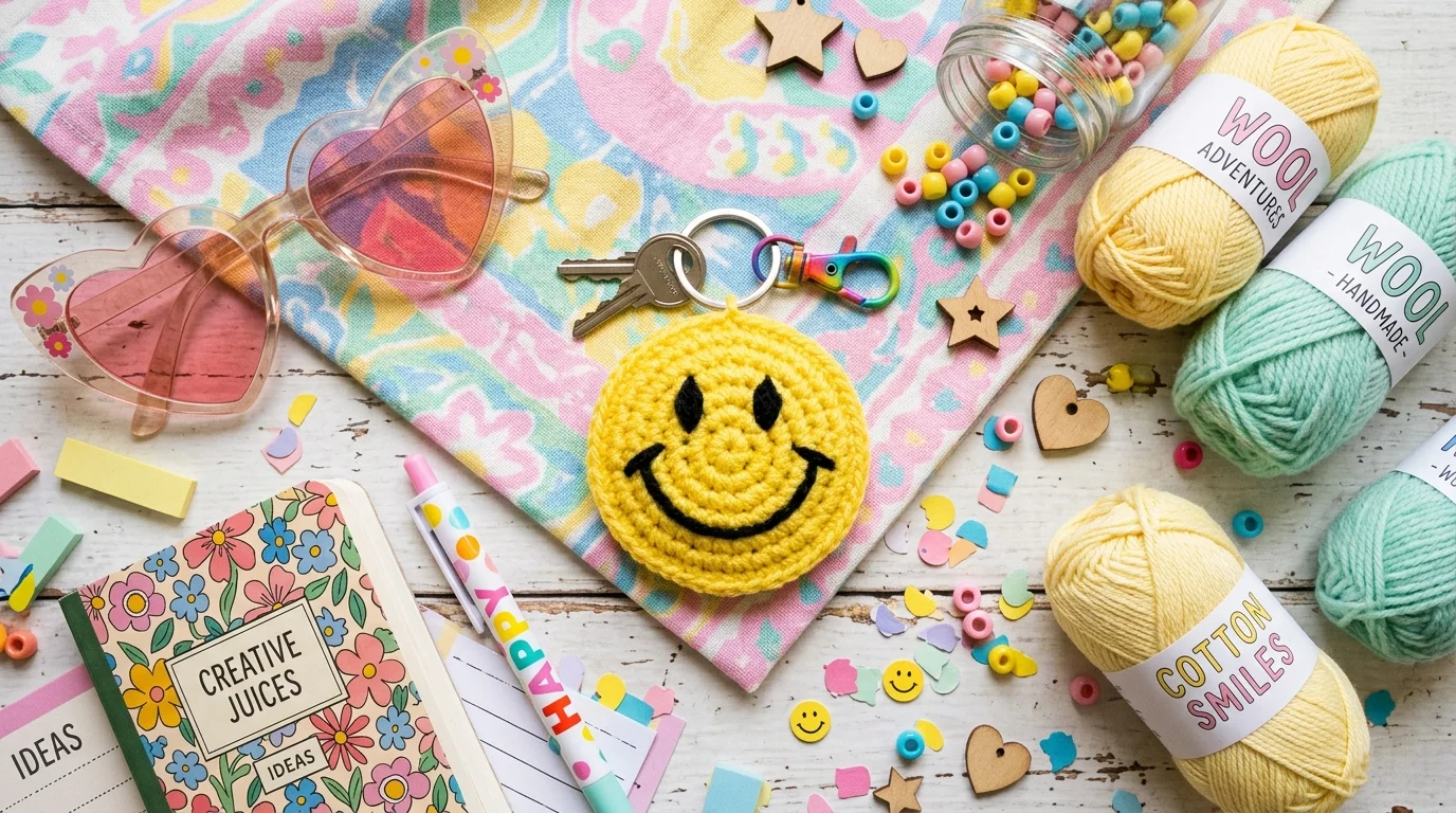 Retro Smiley Charm