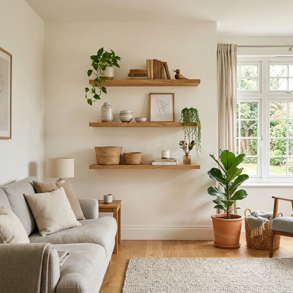 Rustic Floating Shelves