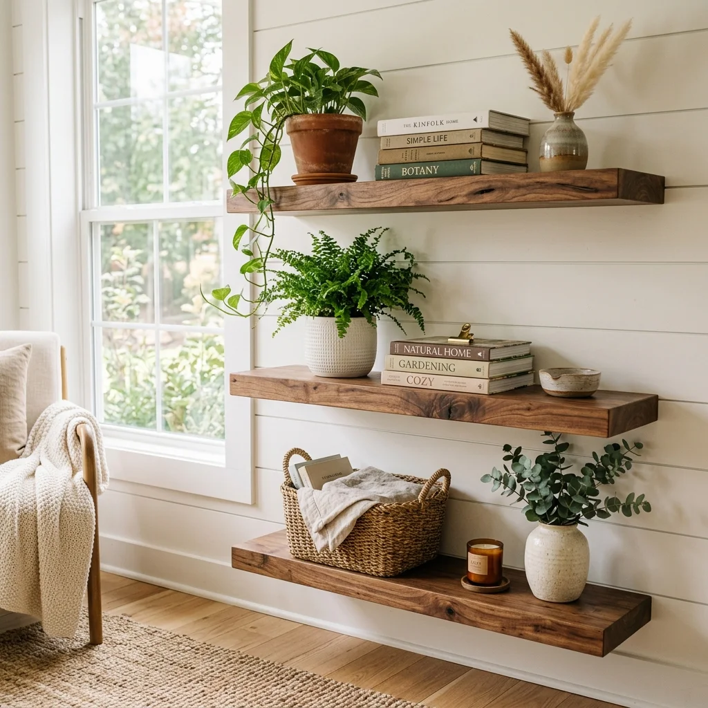 Rustic Floating Shelves
