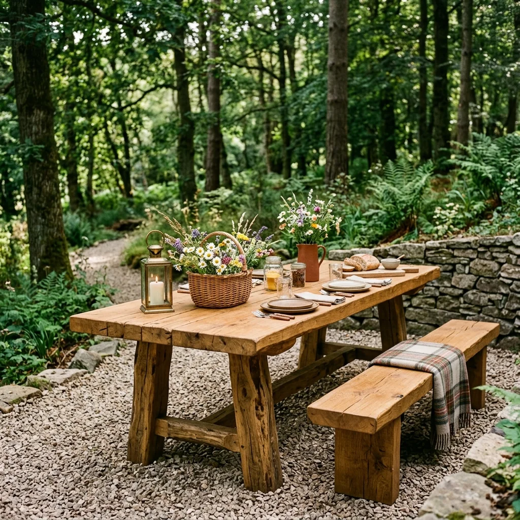 Rustic Log Table