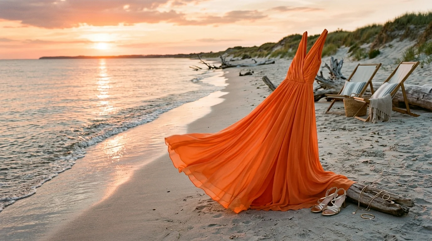Sunset Orange Gown