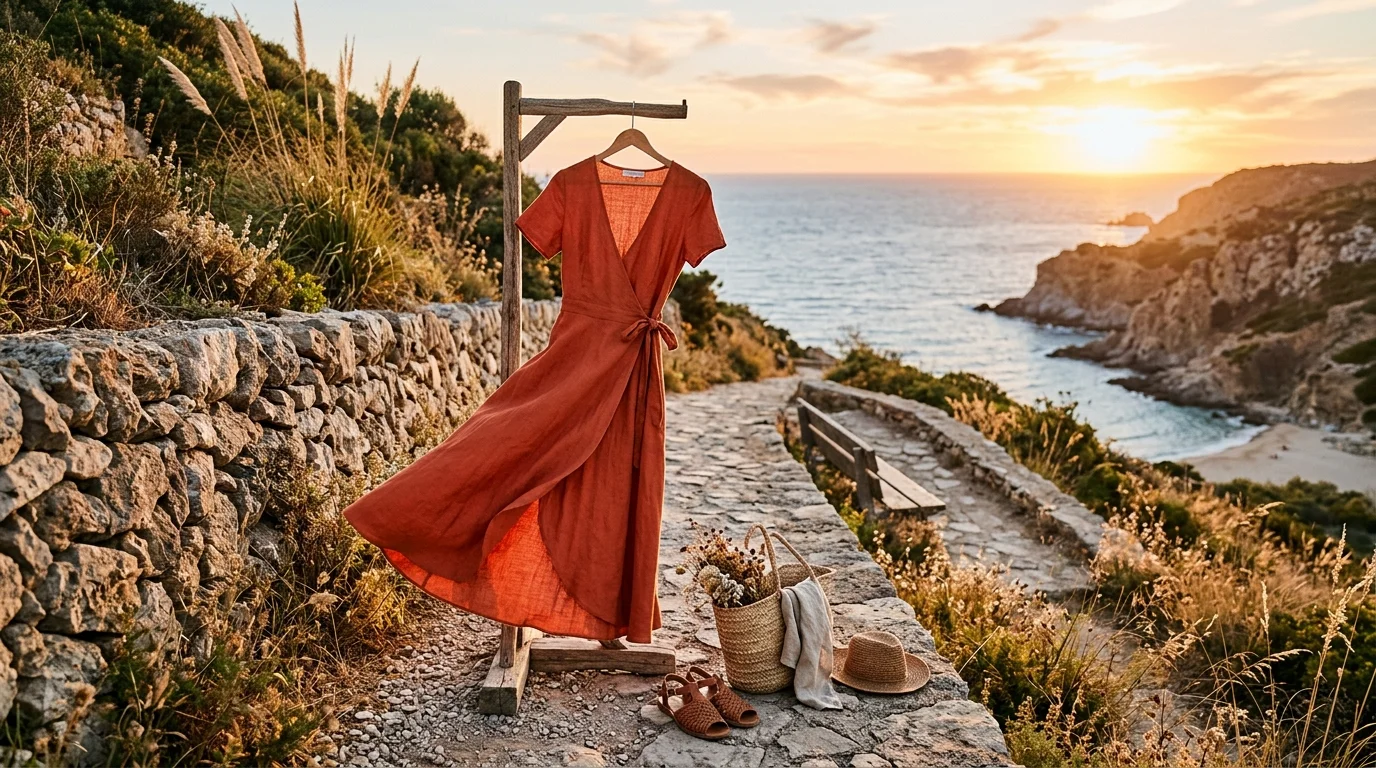 Terracotta Wrap Dress