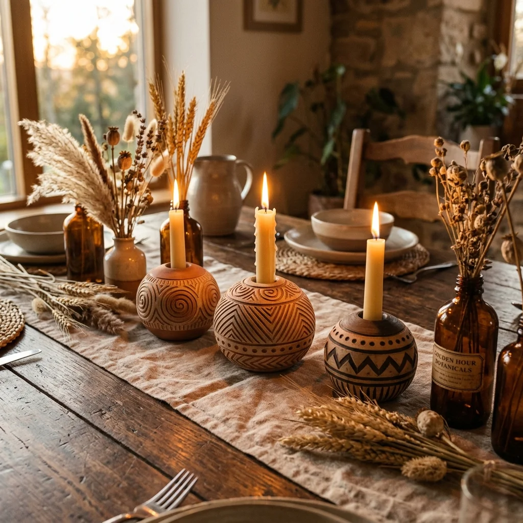 Textured Candle Holders