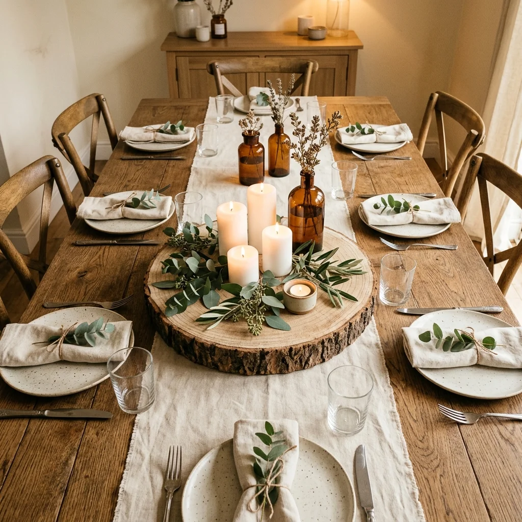 Wood Slice Centerpiece