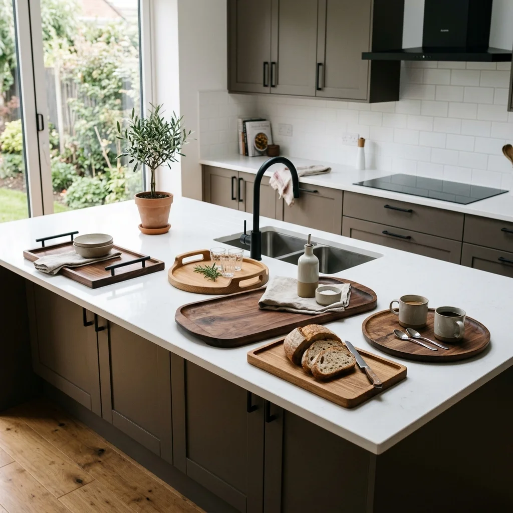 Wood Tray Set