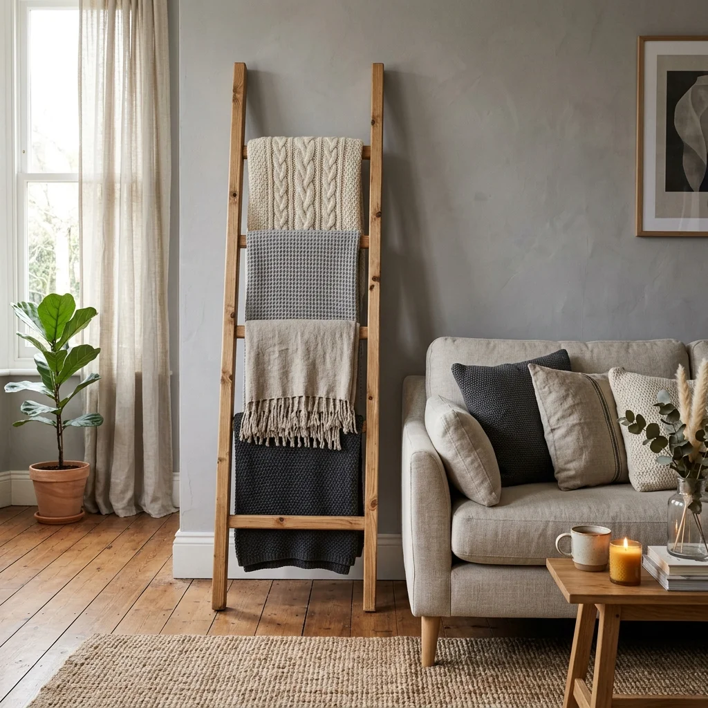 Wooden Blanket Ladder