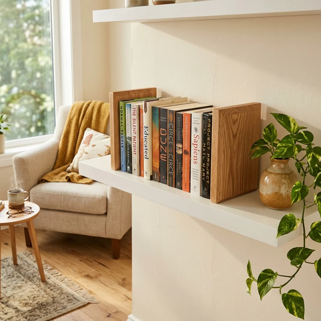 Wooden Bookends