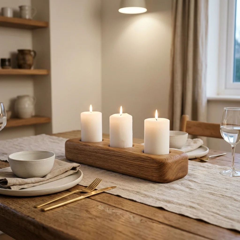Wooden Candle Holder
