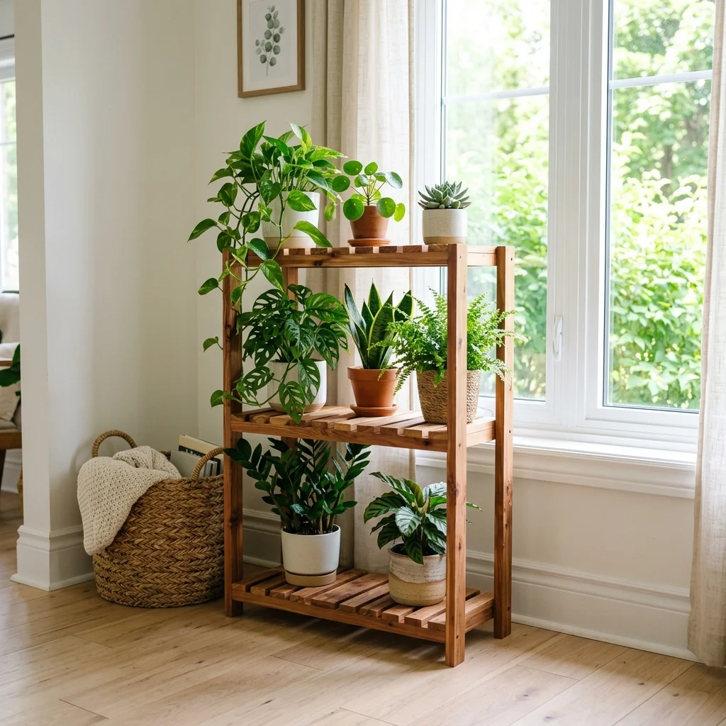 Wooden Plant Stand