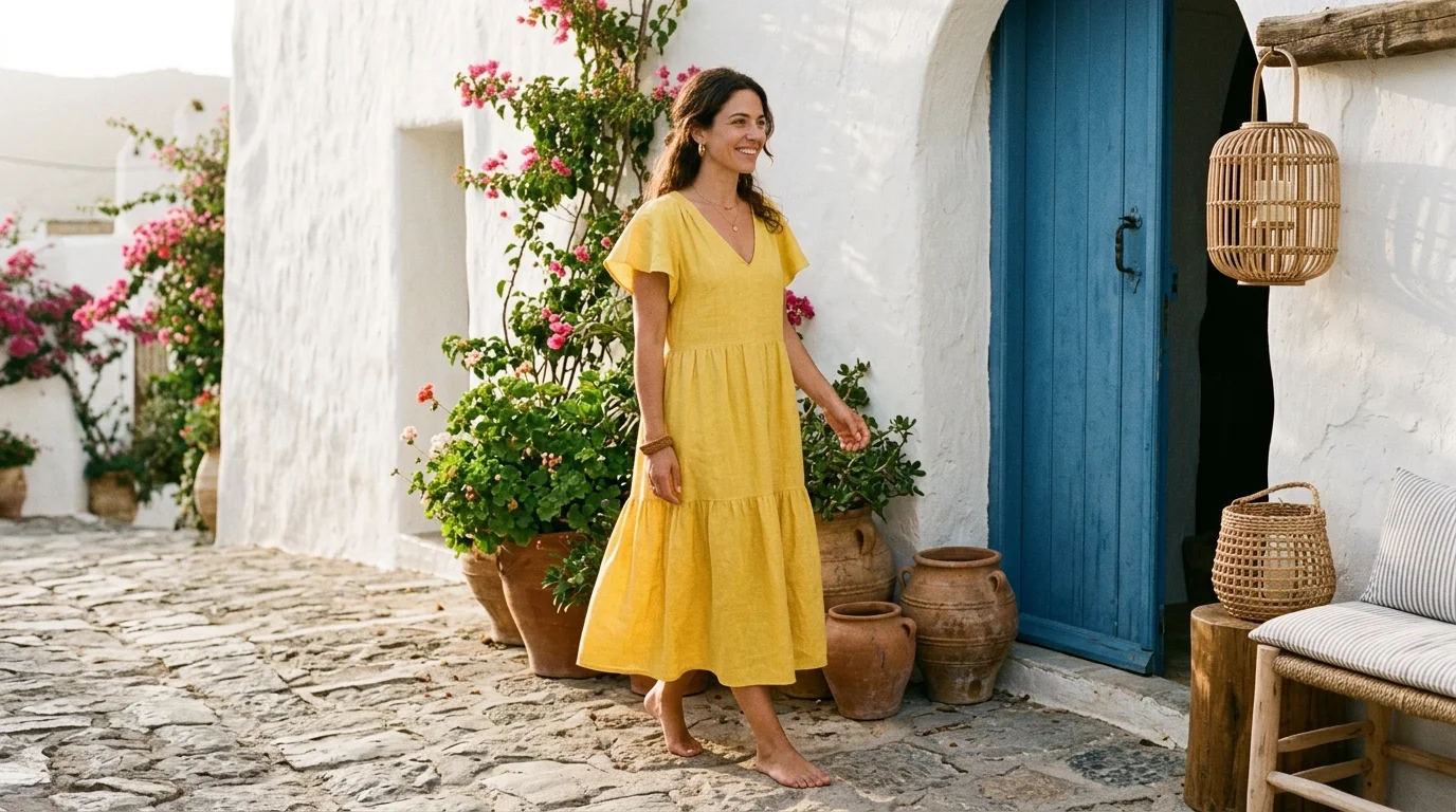 Yellow Midi Dress