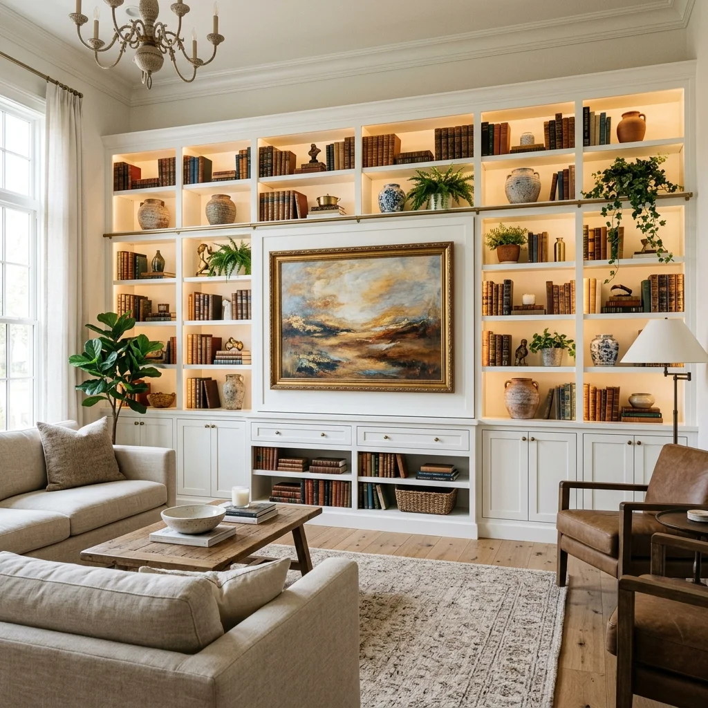 Built-In Bookcase Blend