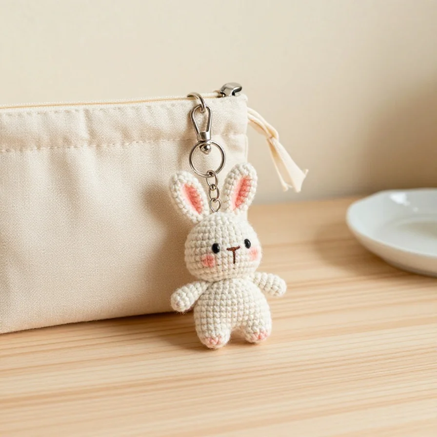 Bunny Keychain Charm