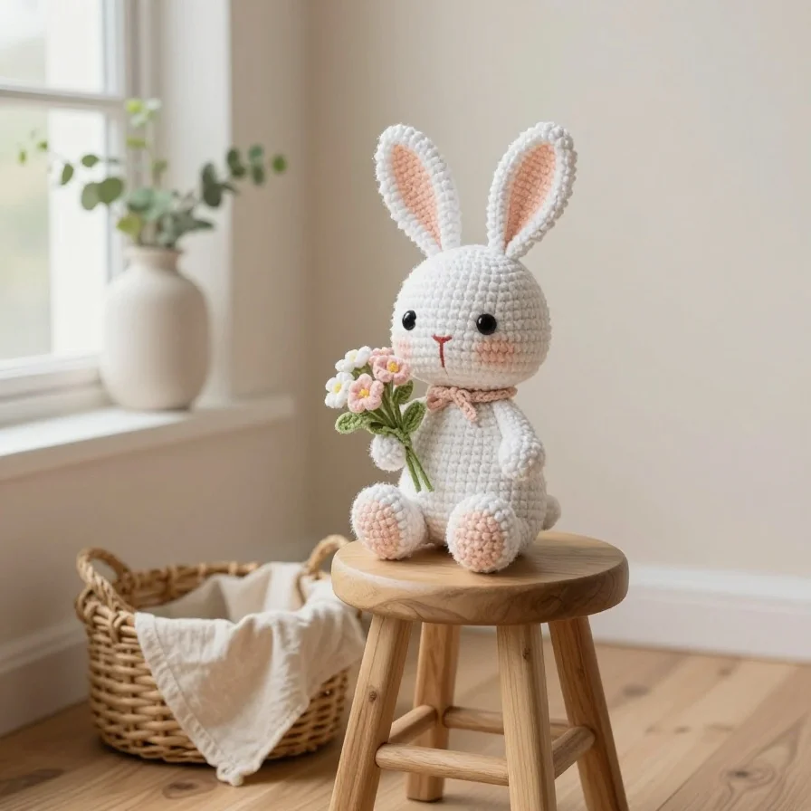 Bunny With Flowers
