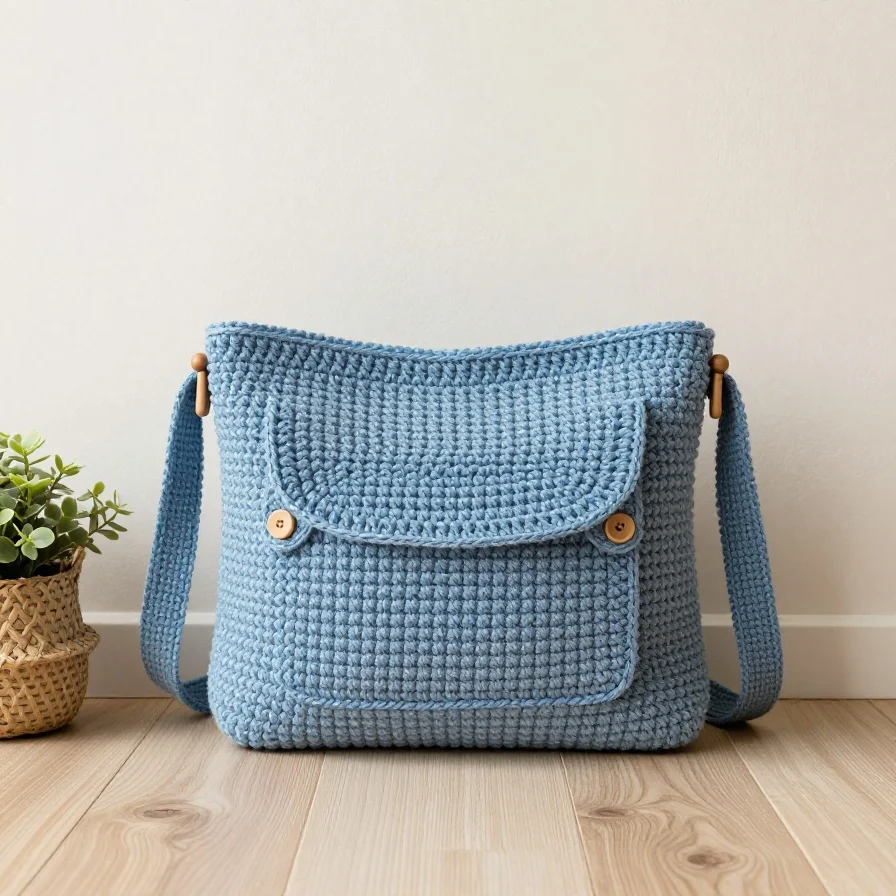 Buttoned Pocket Bag