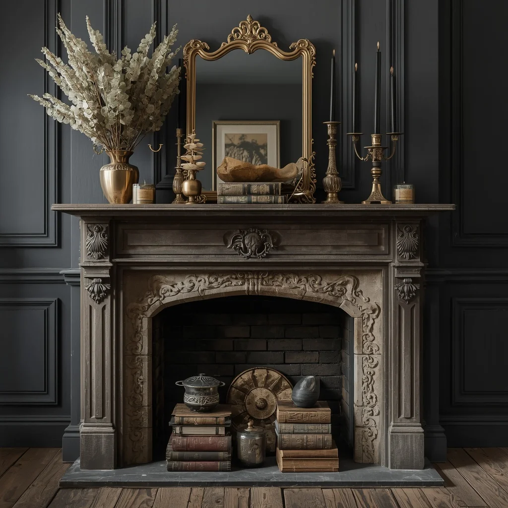 Candlelit Mantel Display