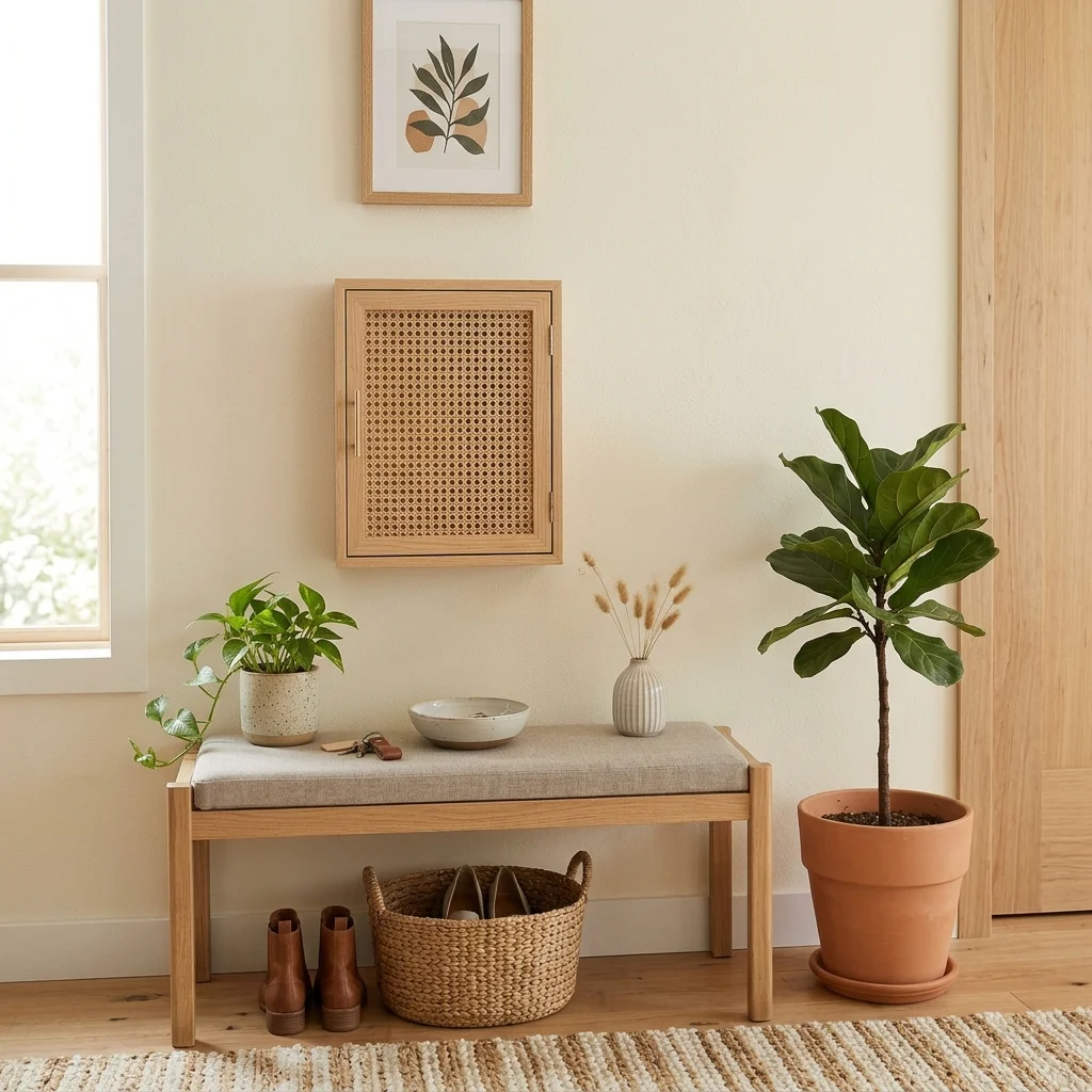 Cane Front Cabinet
