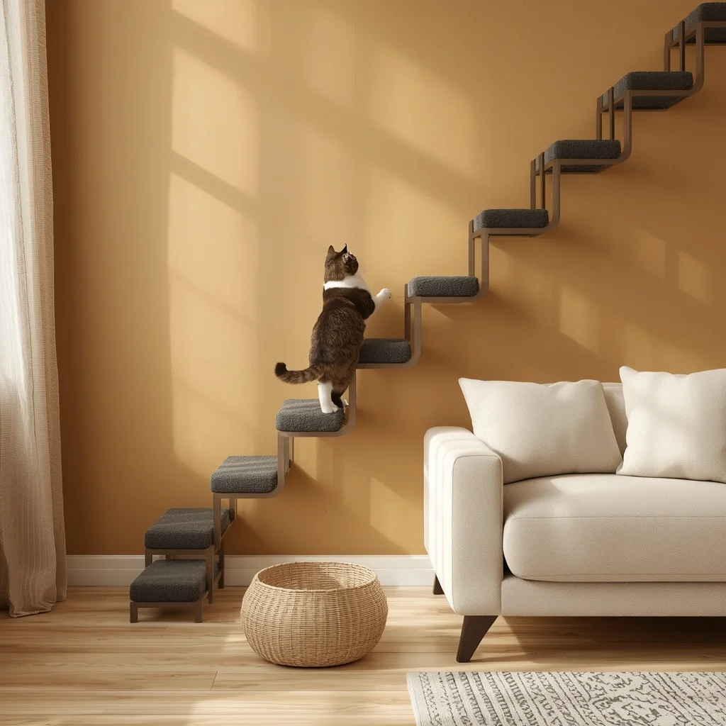 Carpeted Climbing Steps