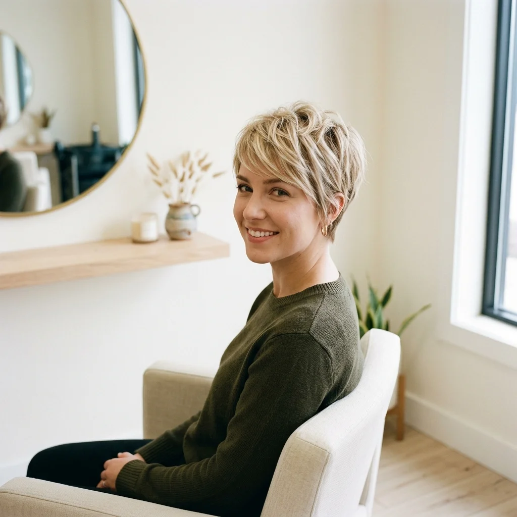 Choppy Blonde Pixie