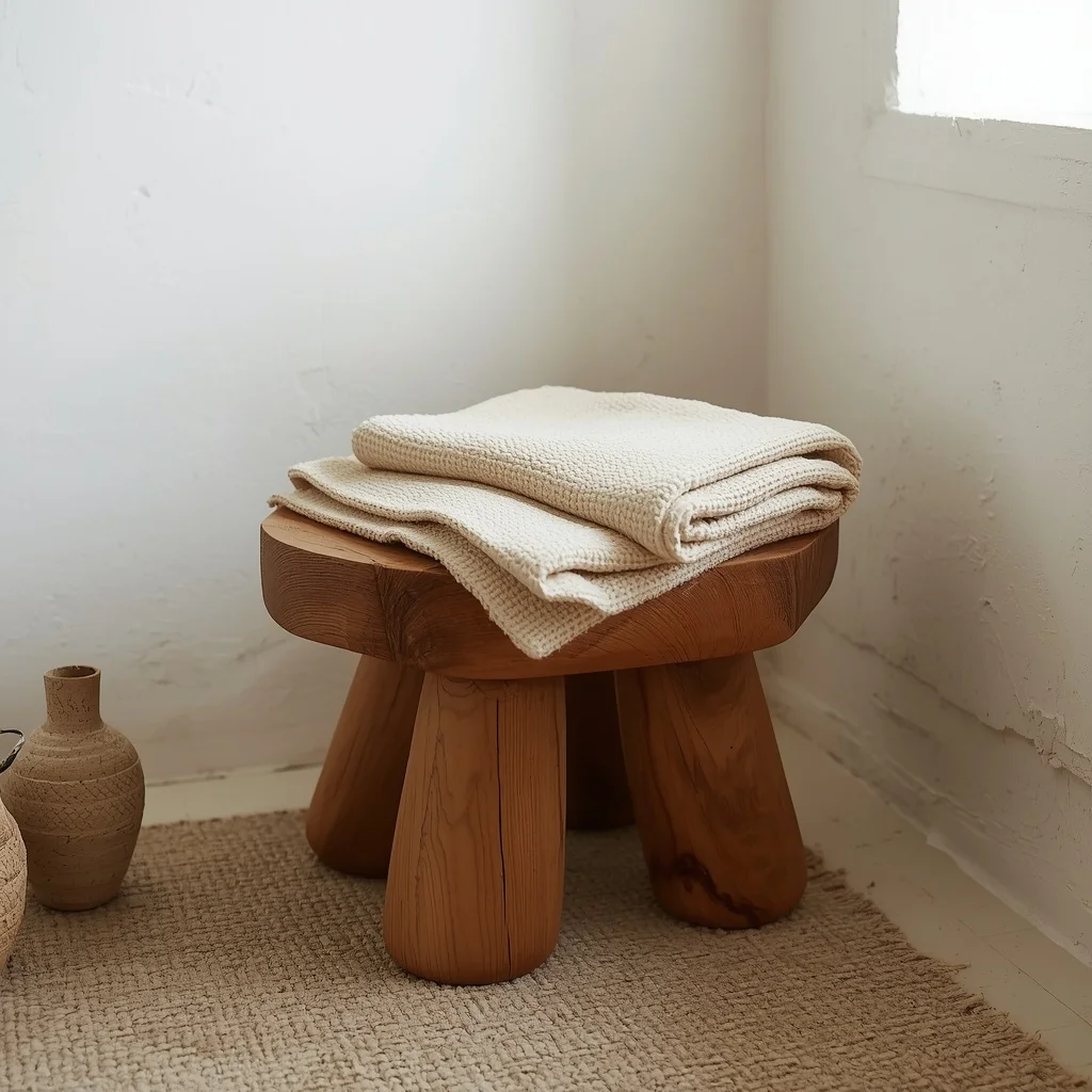 Chunky Wooden Stool