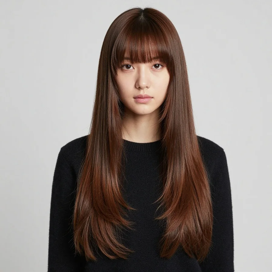 Classic Long With Bangs