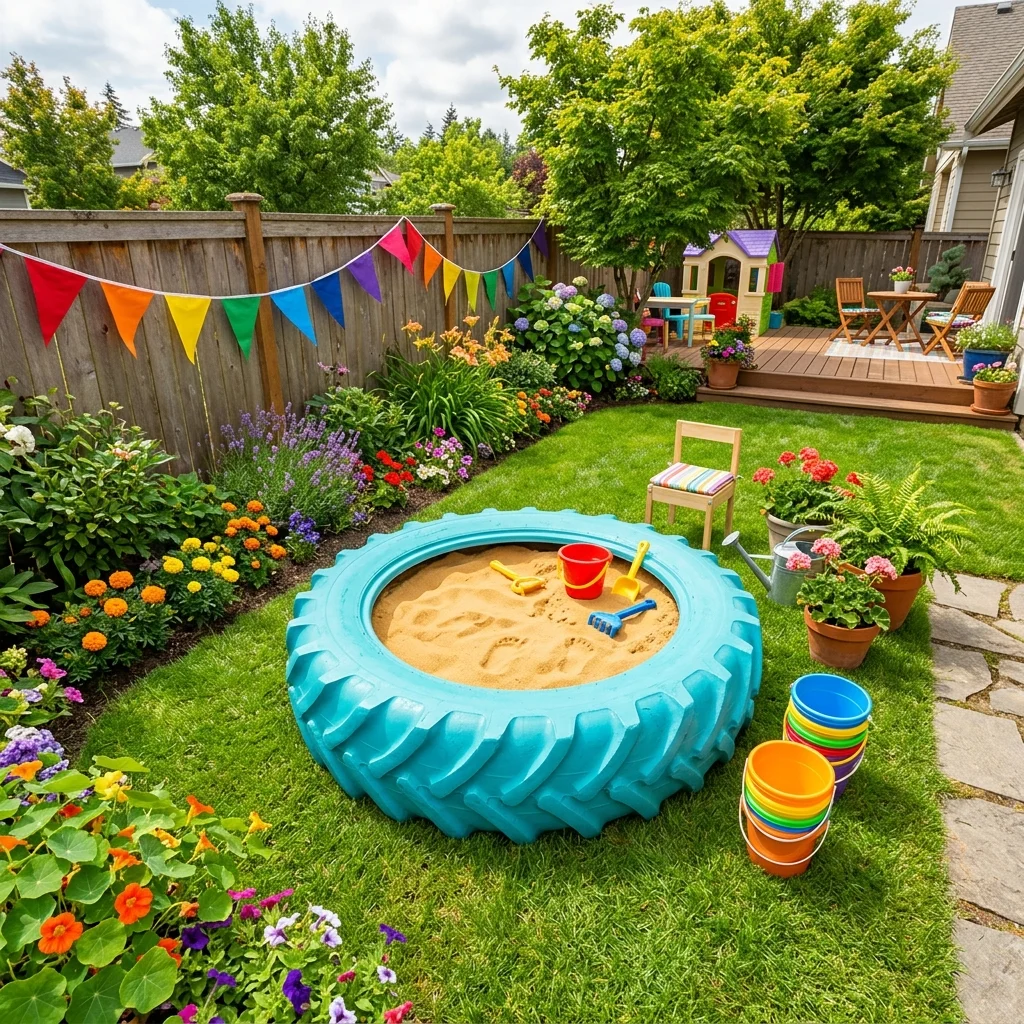 Colourful Tire Pit