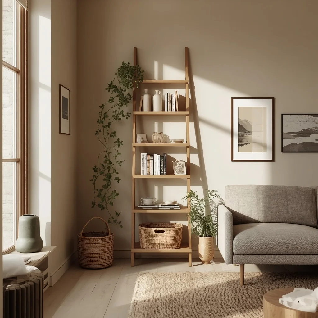 Corner Ladder Shelf